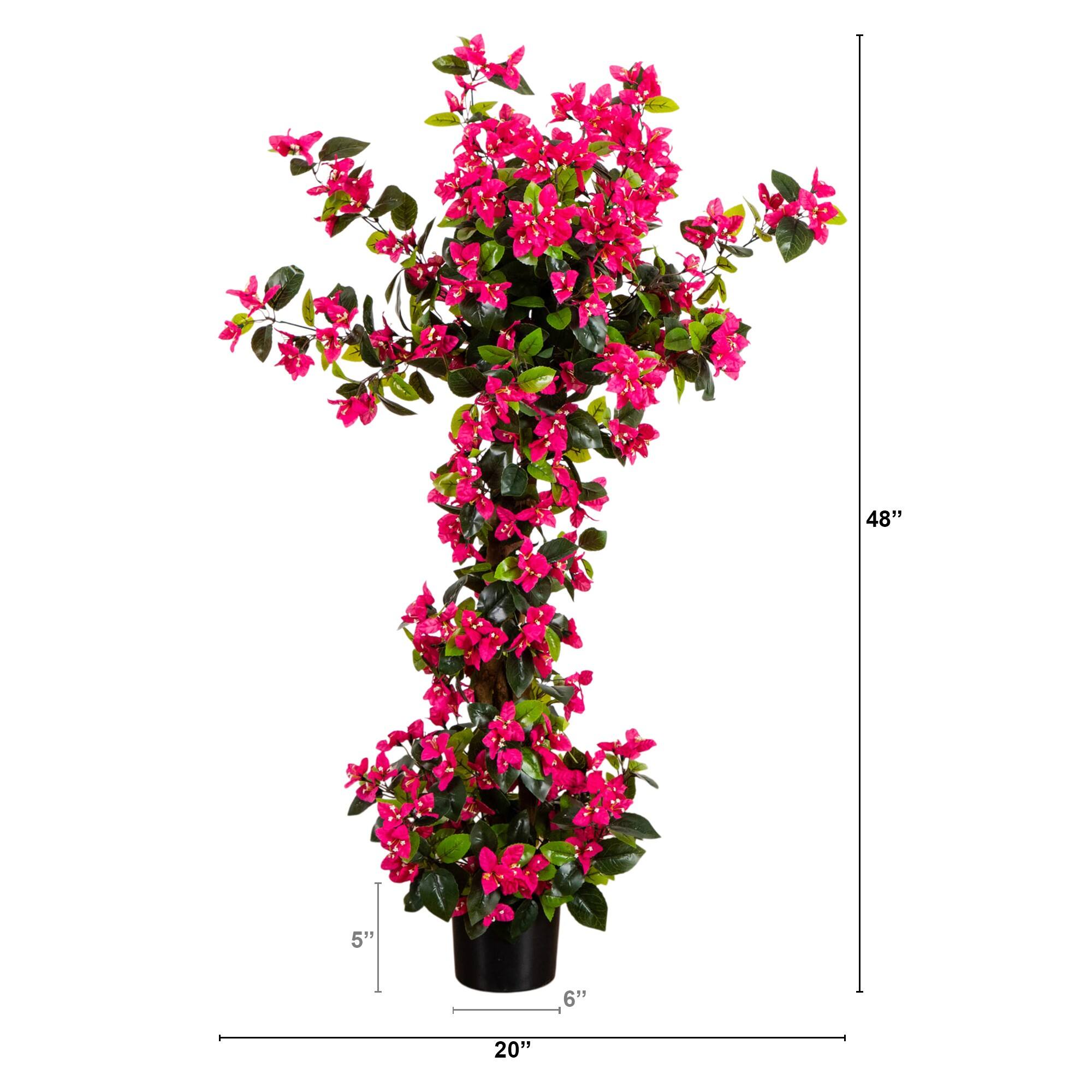 4ft. UV Resistant Artificial Spiral Bougainvillea Tree (Indoor/Outdoor)